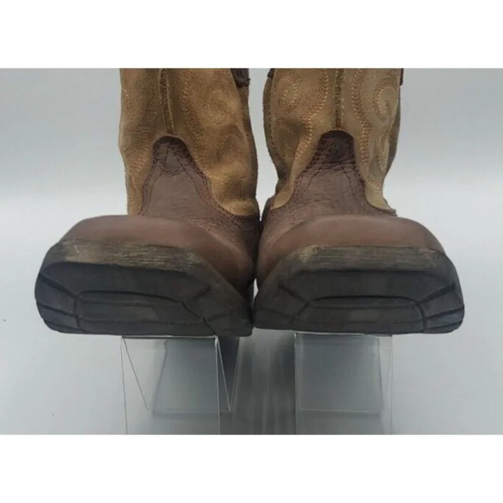 LAREDO Youth Little Prowler Size 13 .5 D Dark Brown / Tan Boots Square Toe